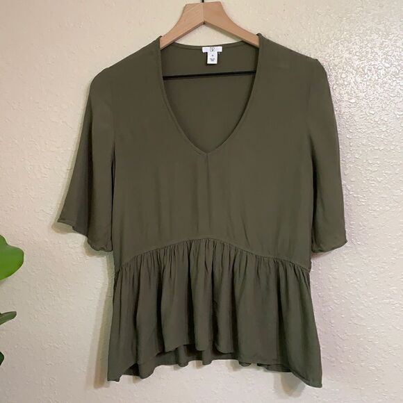 B.P. | Short sleeve peplum shirt - Picture 1 of 9